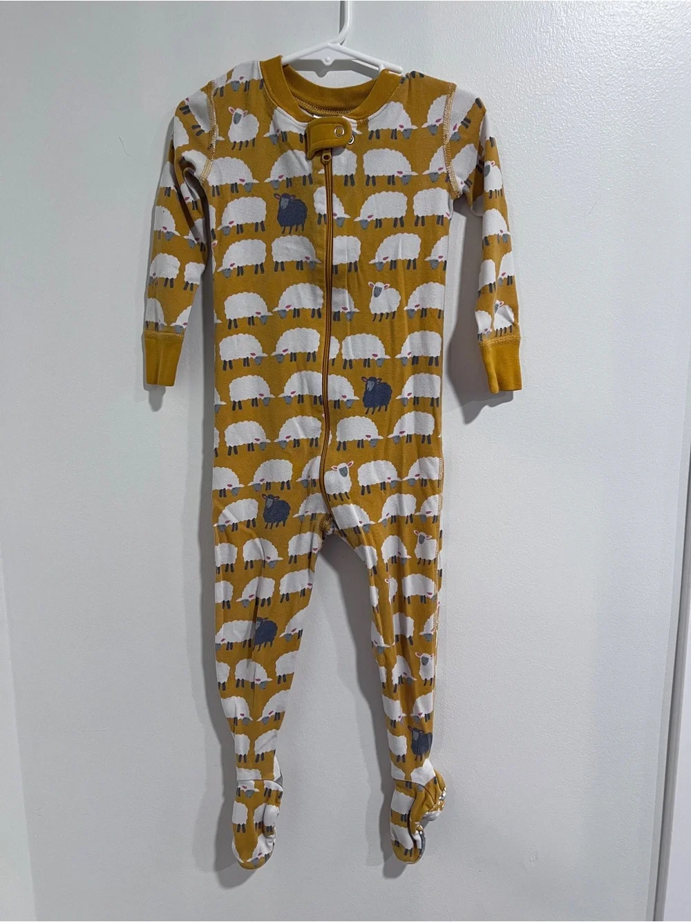 Hanna Andersson Counting Sheep Organic Cotton Footed Pajamas 3T